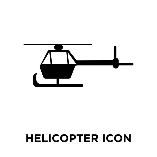 Вертолет Иконка Вектор Изолирован Белом Фоне Логотип Концепции Вертолета Знак — стоковый вектор
