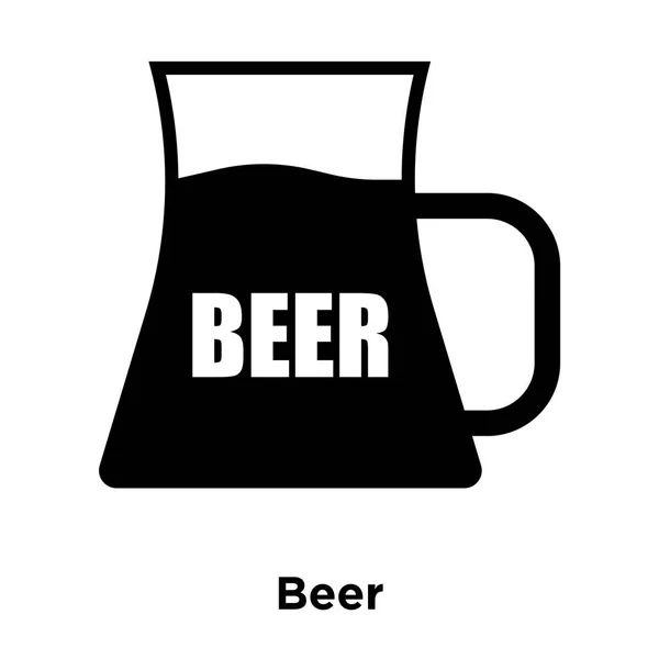 Piwo Wektor Ikona Białym Tle Białym Tle Koncepcja Logo Znaku — Wektor stockowy