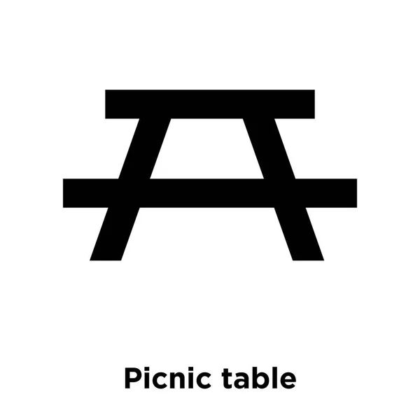 Koncepcja Logo Piknik Tabeli Piknik Stół Wektor Ikona Białym Tle — Wektor stockowy