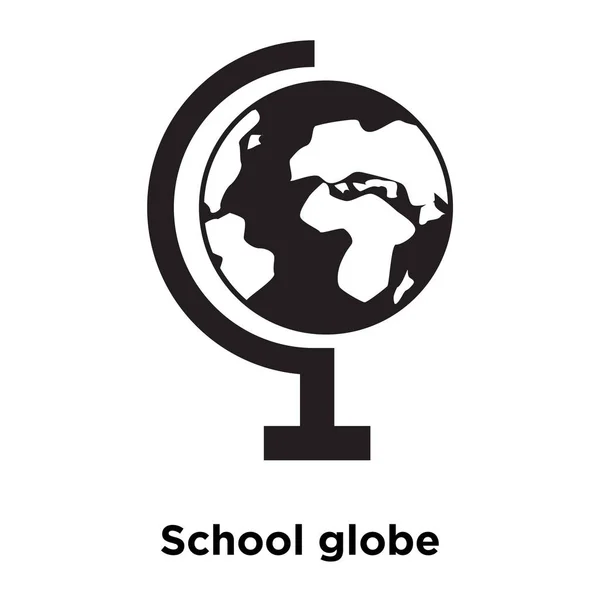 Scuola Globo Icona Vettore Isolato Sfondo Bianco Logo Concetto Scuola — Vettoriale Stock