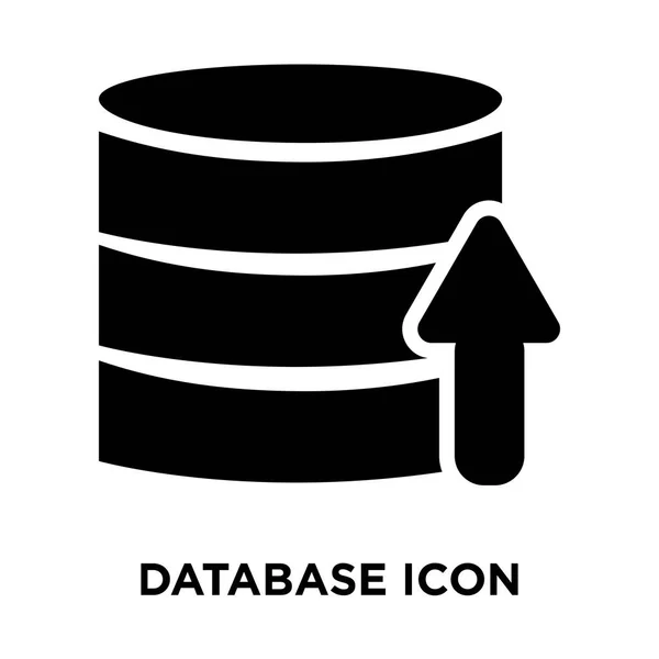 白い背景に 透明な背景にデータベース署名のロゴのコンセプトに分離されてデータベース アイコン ベクトルいっぱい黒い記号 — ストックベクタ