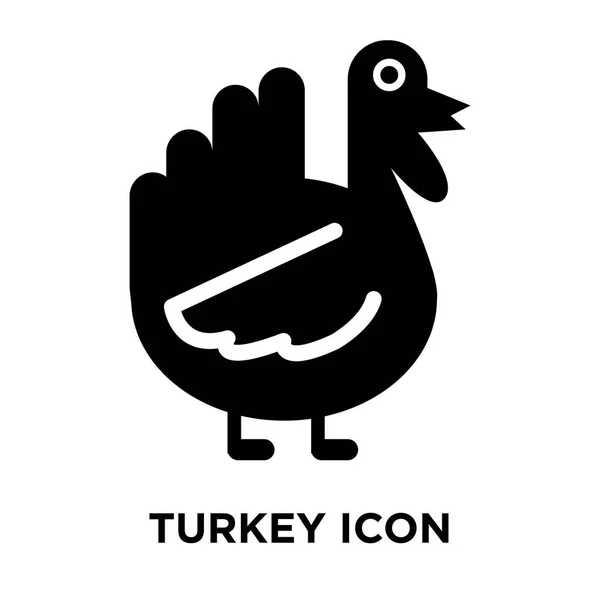 Turkey Icon Vector Isolated White Background Logo Concept Turkey Sign — Stock Vector