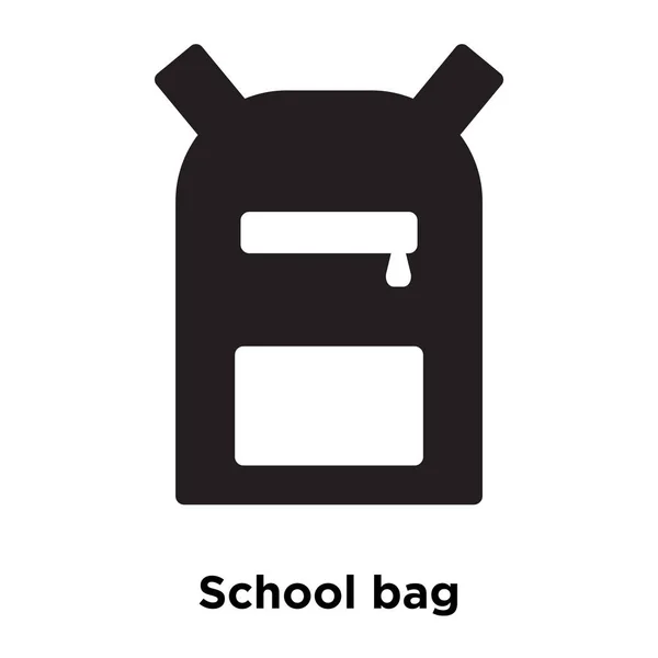 Icono Bolsa Escuela Vector Aislado Sobre Fondo Blanco Concepto Logotipo — Vector de stock