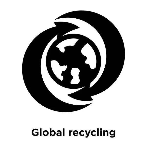 Globální Recyklační Symbol Ikonu Vektorové Izolovaných Bílém Pozadí Logo Pojmu — Stockový vektor