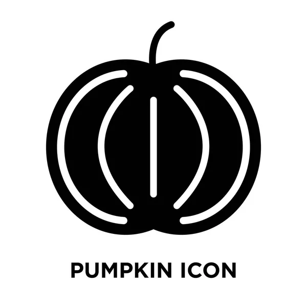 カボチャのアイコン ベクトルの分離の白い背景 透明な背景 塗りつぶし黒シンボル サインオン カボチャのロゴのコンセプト — ストックベクタ