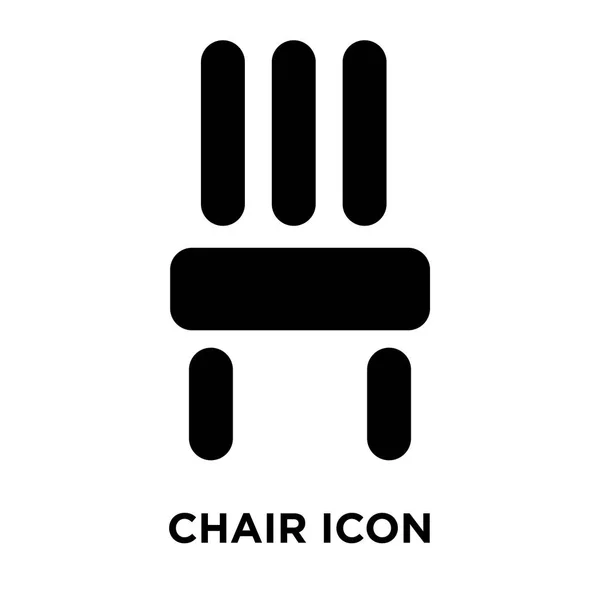 椅子图标矢量隔离在白色背景 标志概念的椅子上的标志在透明的背景 充满黑色符号 — 图库矢量图片