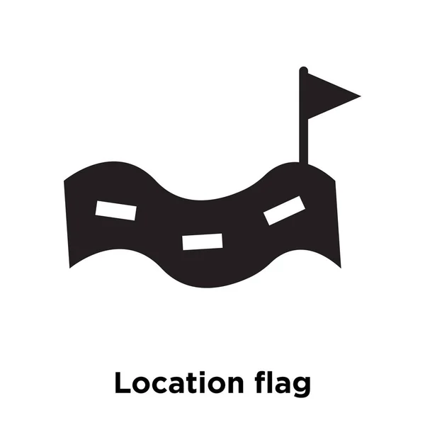 Lokalizacja Flaga Wektor Ikona Białym Tle Koncepcja Logo Lokalizacji Flagi — Wektor stockowy