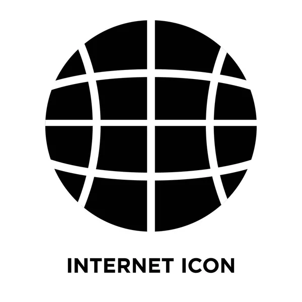 白い背景に 透明な背景にインターネット署名のロゴのコンセプトに分離されたインターネットのアイコン ベクトルいっぱい黒い記号 — ストックベクタ