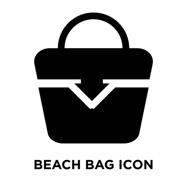 Strandtasche Symbol Vektor Isoliert Auf Weißem Hintergrund Logo Konzept Der — Stockvektor