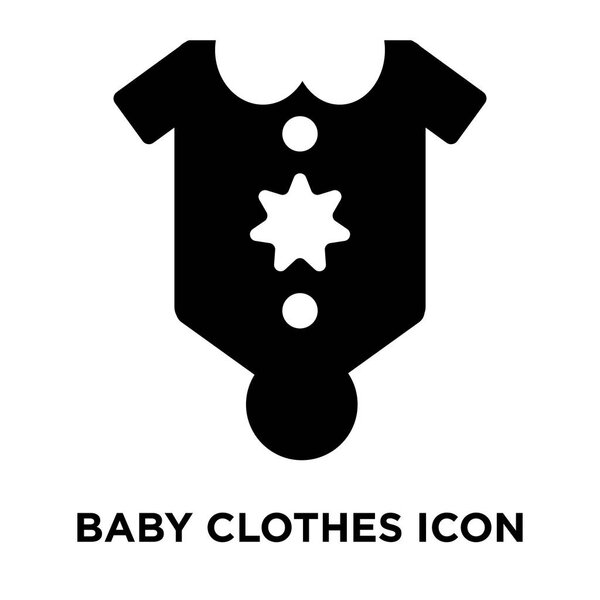 Вектор иконки Baby Clothes изолирован на белом фоне, знак логотипа Baby Clothes на прозрачном фоне, заполненный черный символ
