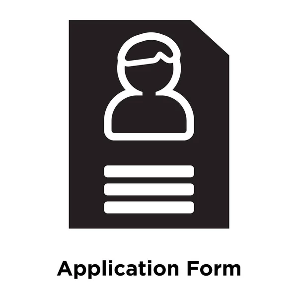 Application Form Icon Vector Isolated White Background Logo Concept Application — Stock Vector
