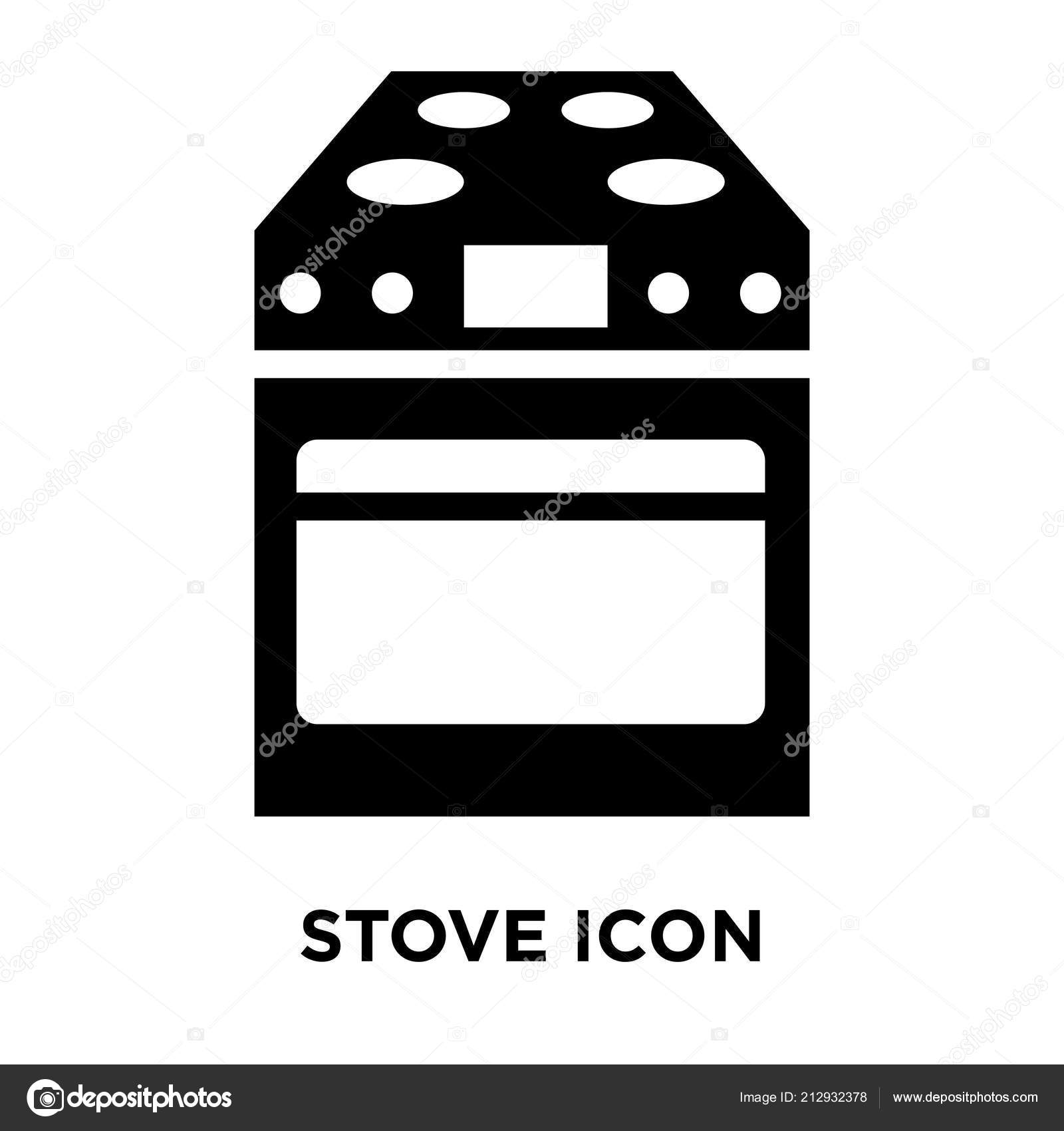 Stove Icon Vector Isolated White Background Logo Concept ...