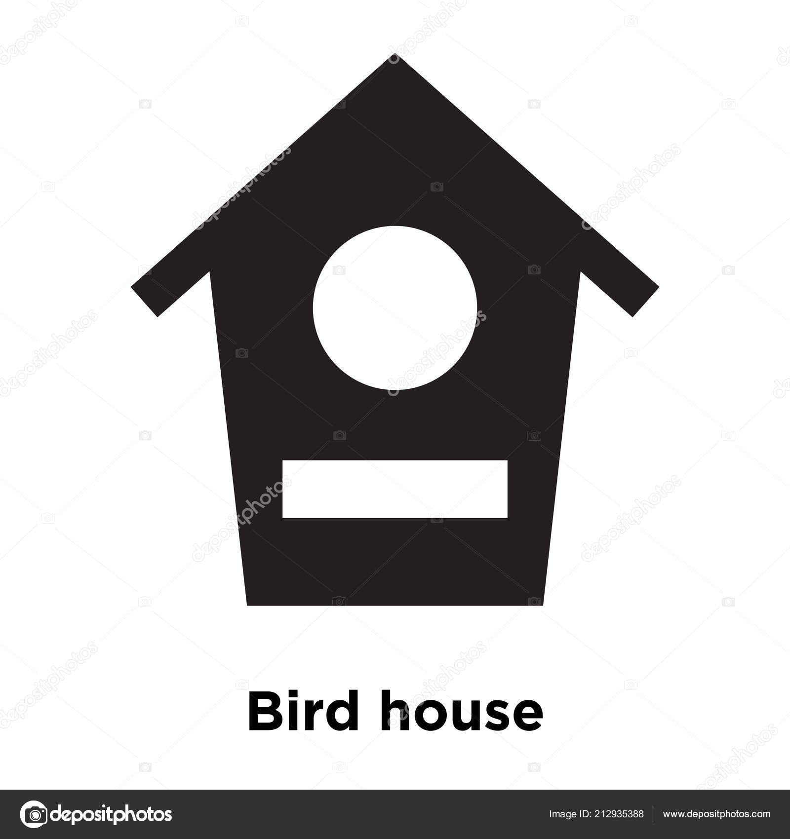 Vector Oiseau Maison Icône Isolé Sur Fond Blanc Notion Logo