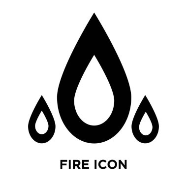 Beyaz arka plan, logo şeffaf arka plan, yangın işareti kavramı üzerinde izole yangın simge vektör siyah sembol dolu