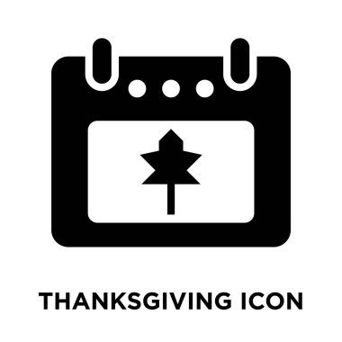 Şükran günü simge vektör izole üzerinde beyaz arka plan, Şükran günü kavramı logo şeffaf arka plan, dolgulu siyah sembolü imzalamak