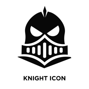 Beyaz arka plan, logo şeffaf arka plan, Knight işareti kavramı üzerinde izole şövalye Icon vektör siyah sembol dolu