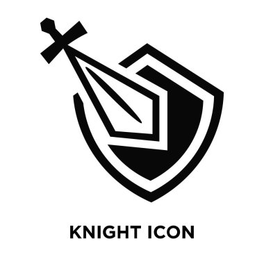 Beyaz arka plan, logo şeffaf arka plan, Knight işareti kavramı üzerinde izole şövalye Icon vektör siyah sembol dolu