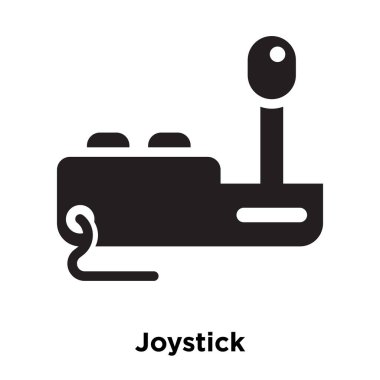 Beyaz arka plan, logo şeffaf arka plan, Joystick işareti kavramı üzerinde izole oyun çubuğu simge vektör siyah sembol dolu
