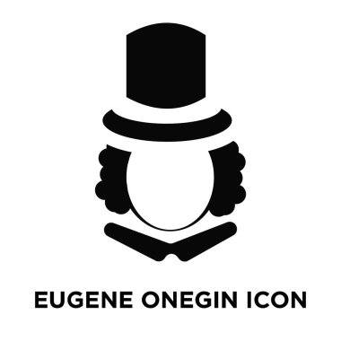 Eugene onegin simge vektör, beyaz arka plan üzerinde izole Eugene onegin kavramı logo şeffaf arka plan, dolgulu siyah sembolü imzalamak
