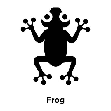 Beyaz arka plan, logo şeffaf arka plan, kurbağa işareti kavramı üzerinde izole kurbağa simge vektör siyah sembol dolu