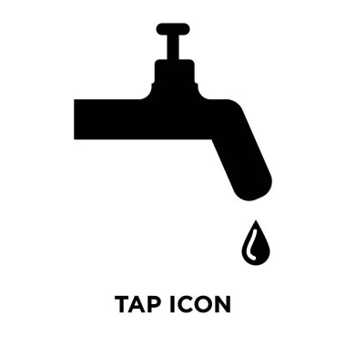 Beyaz arka plan, logo şeffaf arka plan, dokunun işareti kavramı üzerinde izole dokunun simge vektör siyah sembol dolu