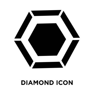 Beyaz arka plan, logo şeffaf arka plan, elmas işareti kavramı üzerinde izole elmas simge vektör siyah sembol dolu