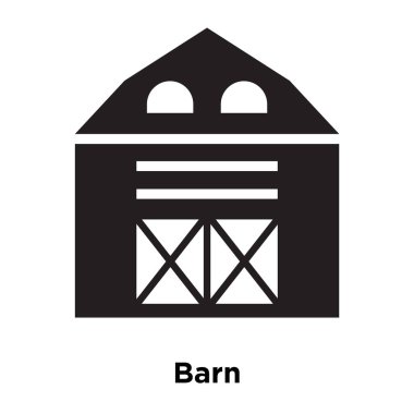 Beyaz arka plan, logo şeffaf arka plan, ahır işareti kavramı üzerinde izole ahır simge vektör siyah sembol dolu