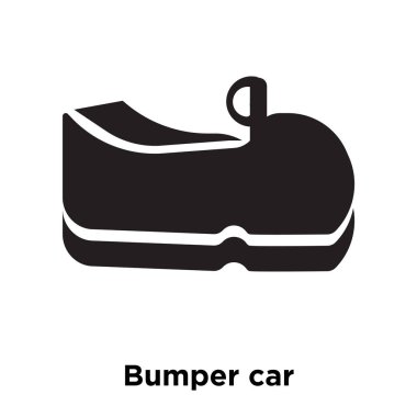 Çarpışan araba simge vektör, beyaz arka plan üzerinde izole tampon araba kavramı logo oturum şeffaf arka plan, dolgulu siyah sembolü