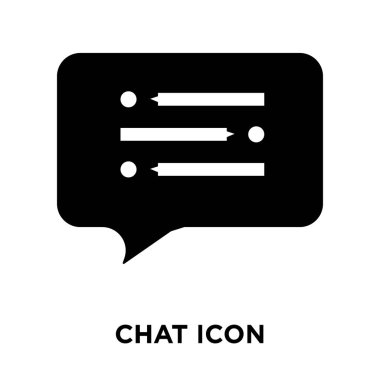 Beyaz arka plan, logo şeffaf arka plan, sohbet işareti kavramı üzerinde izole sohbet simge vektör siyah sembol dolu