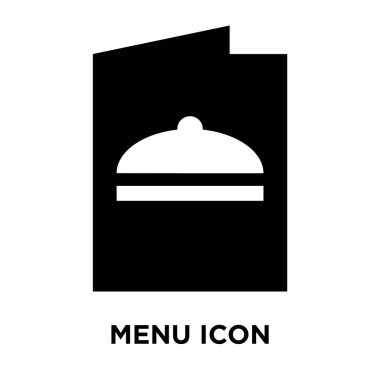 Beyaz arka plan, logo şeffaf arka plan menüsü işareti kavramı üzerinde izole menü simge vektör siyah sembol dolu