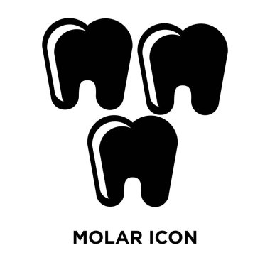 Beyaz arka plan, logo şeffaf arka plan, Molar işareti kavramı üzerinde izole molar simge vektör siyah sembol dolu
