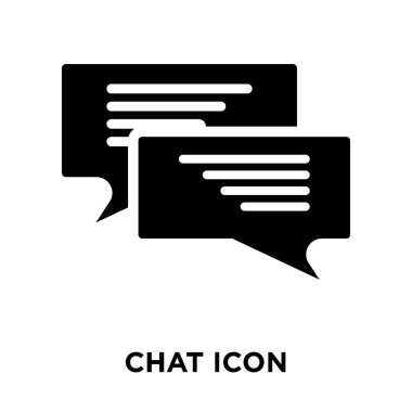 Beyaz arka plan, logo şeffaf arka plan, sohbet işareti kavramı üzerinde izole sohbet simge vektör siyah sembol dolu