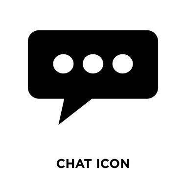 Beyaz arka plan, logo şeffaf arka plan, sohbet işareti kavramı üzerinde izole sohbet simge vektör siyah sembol dolu