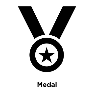Beyaz arka plan, logo şeffaf arka plan, madalya işareti kavramı üzerinde izole madalya simge vektör siyah sembol dolu