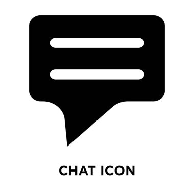 Beyaz arka plan, logo şeffaf arka plan, sohbet işareti kavramı üzerinde izole sohbet simge vektör siyah sembol dolu