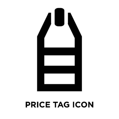 Beyaz arka plan, logo şeffaf arka plan üzerinde fiyat etiketi işareti kavramı üzerinde izole fiyat etiketi simge vektör siyah sembol dolu