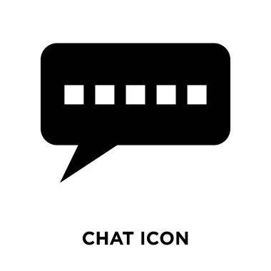 Beyaz arka plan, logo şeffaf arka plan, sohbet işareti kavramı üzerinde izole sohbet simge vektör siyah sembol dolu