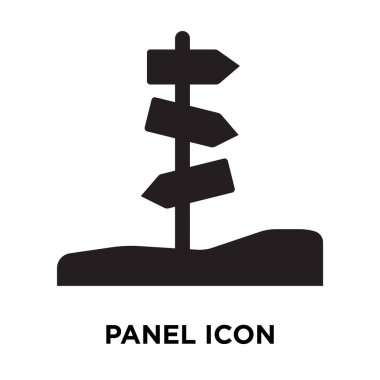 Beyaz arka plan, logo şeffaf arka plan, Panel işareti kavramı üzerinde izole paneli simge vektör siyah sembol dolu