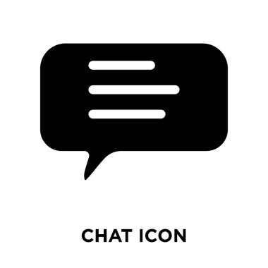 Beyaz arka plan, logo şeffaf arka plan, sohbet işareti kavramı üzerinde izole sohbet simge vektör siyah sembol dolu