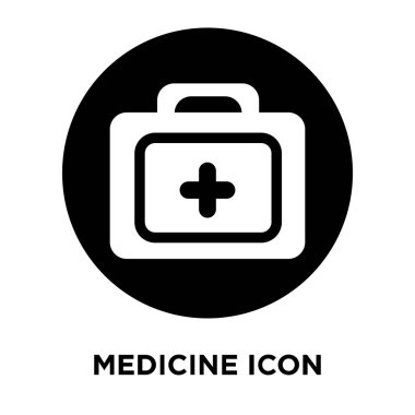 Beyaz arka plan, logo şeffaf arka plan, tabelada tıp kavramı üzerinde izole tıp simge vektör siyah sembol dolu