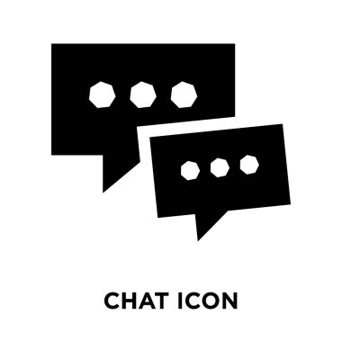 Beyaz arka plan, logo şeffaf arka plan, sohbet işareti kavramı üzerinde izole sohbet simge vektör siyah sembol dolu
