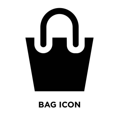 Beyaz arka plan, logo şeffaf arka plan, çanta işareti kavramı üzerinde izole çanta simge vektör siyah sembol dolu