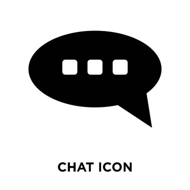 Beyaz arka plan, logo şeffaf arka plan, sohbet işareti kavramı üzerinde izole sohbet simge vektör siyah sembol dolu
