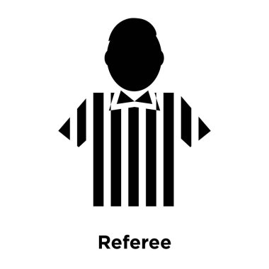 Beyaz arka plan, logo şeffaf arka plan, Hakem işareti kavramı üzerinde izole hakem simge vektör siyah sembol dolu