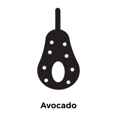 Avokado simge vektör izole üzerinde beyaz arka plan, avokado kavramı logo şeffaf arka plan, dolgulu siyah sembolü imzalamak