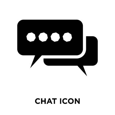 Beyaz arka plan, logo şeffaf arka plan, sohbet işareti kavramı üzerinde izole sohbet simge vektör siyah sembol dolu