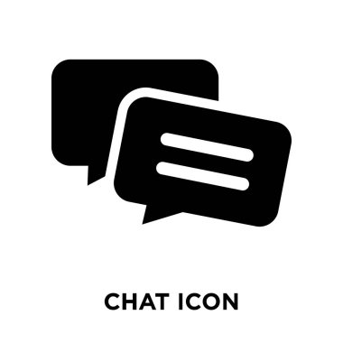 Beyaz arka plan, logo şeffaf arka plan, sohbet işareti kavramı üzerinde izole sohbet simge vektör siyah sembol dolu