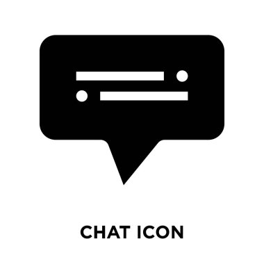 Beyaz arka plan, logo şeffaf arka plan, sohbet işareti kavramı üzerinde izole sohbet simge vektör siyah sembol dolu
