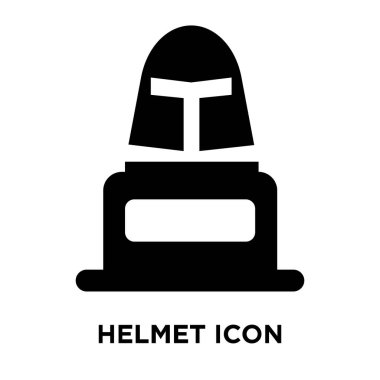 Beyaz arka plan, logo şeffaf arka plan, tabelada kask kavramı üzerinde izole kask simge vektör siyah sembol dolu