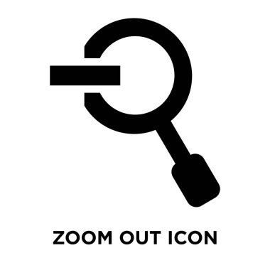 Siyah sembol simge vektör beyaz arka planda, Zoom kavramı logo şeffaf arka plan üzerinde işaret izole uzaklaştırmak dolu
